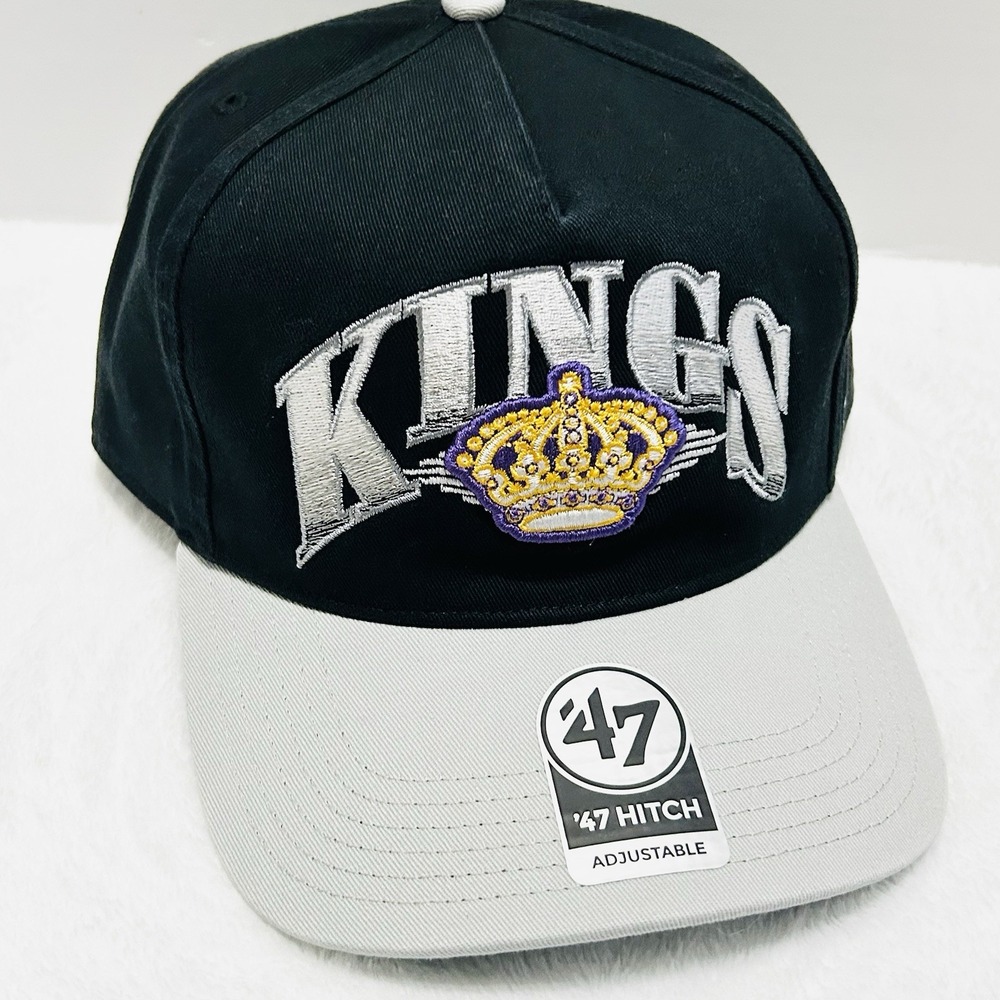 '47 Brand Los Angeles Kings Vintage Atkin A-Frame Hitch Hat Cap Adjustable Black - Picture 3 of 5